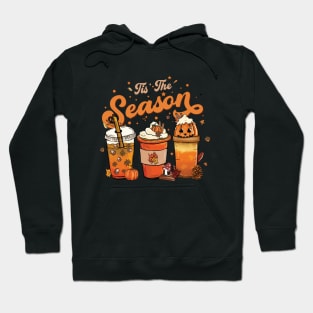 tis the season pumpkin spice latte halloween fall coffee Hoodie